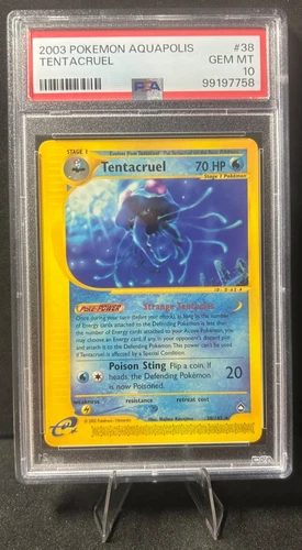 2003 POKEMON AQUAPOLIS 38/147 TENTACRUEL RARE PSA 10 *LOW POP 41*