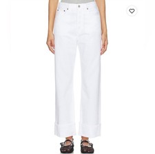 NWT AGOLDE Fran Low Slung Straight Jeans in Milkshake Size 31