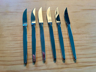WMF Obstmesser Stockholm 925er Sterling Silber 6 Stk. sehr gut 
