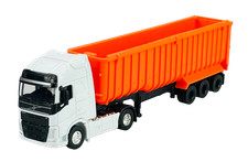 Camión de volquete Welly Volvo FH BLANCO + 1:64 metal fundido a presión nuevo en caja 68056