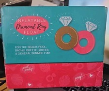 Pink 50" Inflatable Diamond Ring Pool Float By Fractal New In Box
