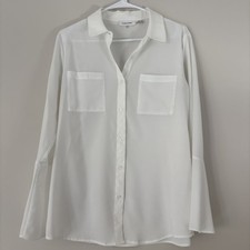 Calvin Klein Women s M Button Long Bell Sleev...