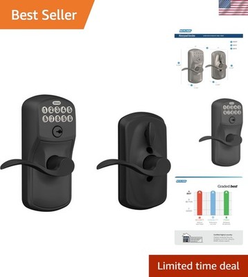 Matte Black Plymouth Keypad Lock with Flex-Lock Feature for Advanced Security