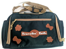 VTG Travelin' Tails By Just Bepaws Dog Travel Bag Luggage Gear Organizer Green