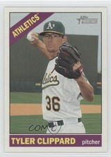 2015 Topps Heritage High Number Blue Ink Back Tyler Clippard #543 b3e