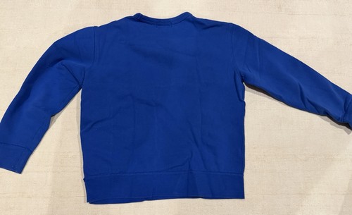 Polo Ralph Lauren Felpa Ragazzo M 10-12 Blu Girocollo Patch Lettera Spellout - Foto 2 di 4