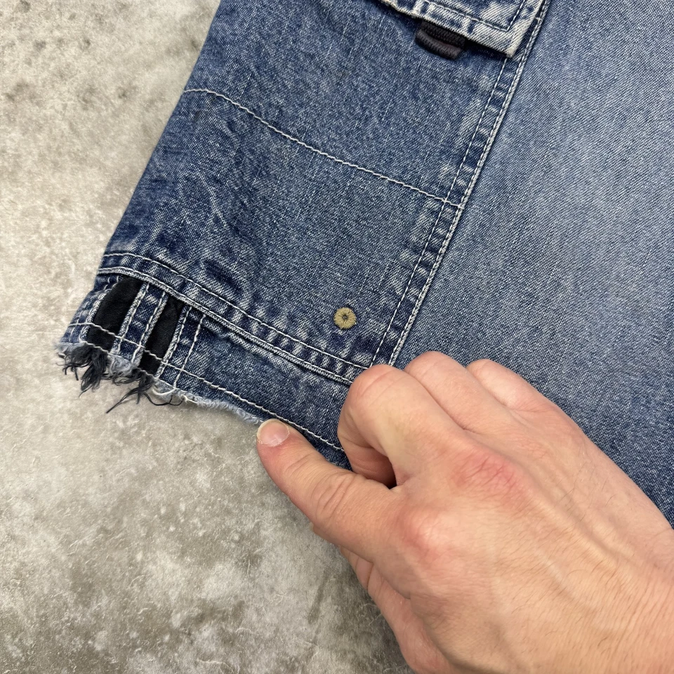 Pantalones Cortos No Boundaries Para Hombre 38 Denim Carga Y2k Sueltos Rayas Laterales Surf Skater Años 90 Foto 4 de 4