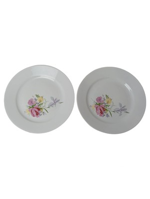 KAHLA Essteller 2er Set Weiß Blumen Elegant Porzellan Ø 23.5cm