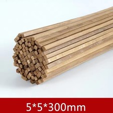 Bamboo Strips, model making, craft Diorama 10 Pieces 5mm X 5mm X 300mm Wood UK 