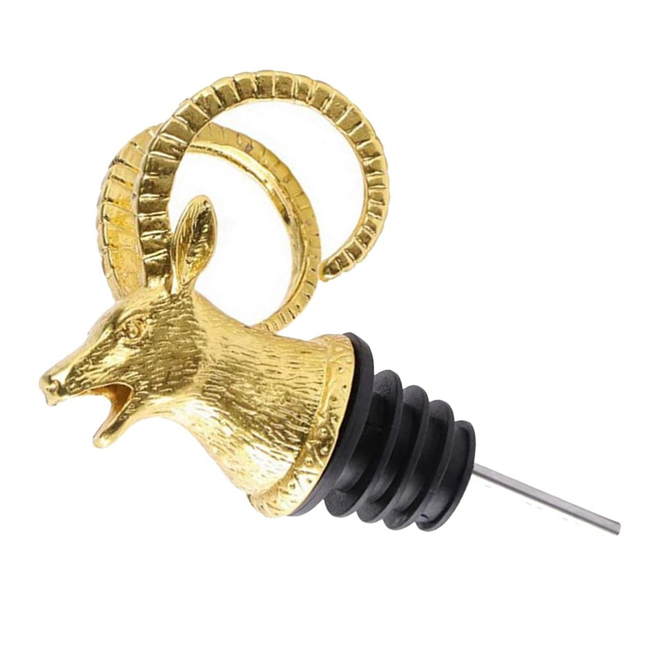 Herten Wijn Schenker - Flessenstop Likeur Schenker 2-in-1, Herten Hoofd Cocktails Wijn Beluchter Giet en Stopper Whisky Pourers Likeur Pourer Beluchter Fles Pourer