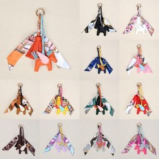 Women's Bags Decor Small Pegasus Pendant Silk Scarf PU Leather Fringed Keychain