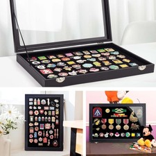 Vitrina Para Pines Y Medallas Con Tapa De Vidrio - Caja De Exhibición A Prueba De Polvo, Ideal Para Coleccionistas