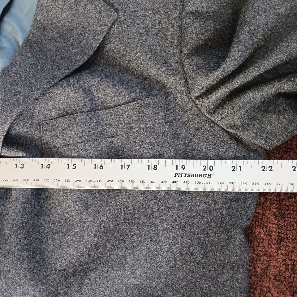Chaqueta Blazer H Freeman & Son Para Hombre Talla 44 Gris 100% Lana Franela Chaqueta Deportiva Foto 3 de 4