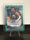 New Listing2025-26 Bowman #BCA-IC Isaiah Collier Chrome Autographs Green Refractor #/99