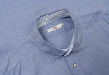 Men 0039 Italy shirt navy cotton 40/L/48