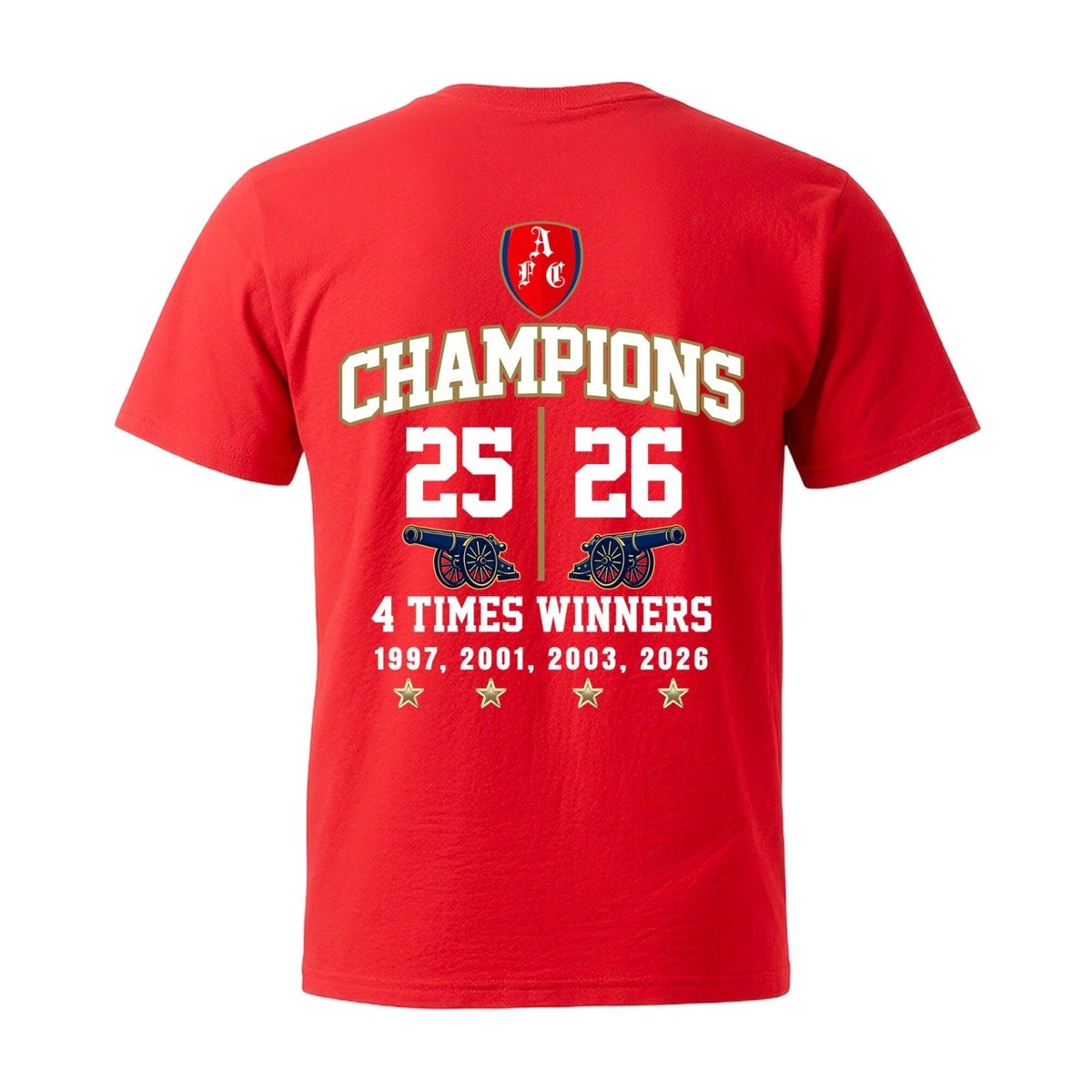 New Arsenal 2026 Premier League Champions T-Shirt, Arsenal 2026