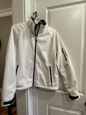 Columbia Women s Titanium White Soft Shell Jacket XL Gently Used 