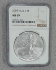 2007 American Silver Eagle NGC MS69 (416)
