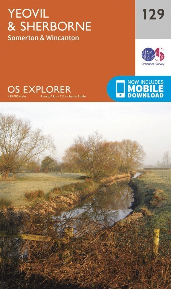 Yeovil and Sherbourne 129 Explorer Map Ordnance Survey With Digital Download