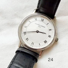 Frederique Constant Watch 3.3cm Case Silver Handwind Working Vintage Mens