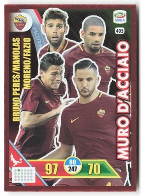 [T655] PANINI ADRENALYN XL 2017 / 18 - BRUNO PERES/MANOLAS MORENO/FAZIO