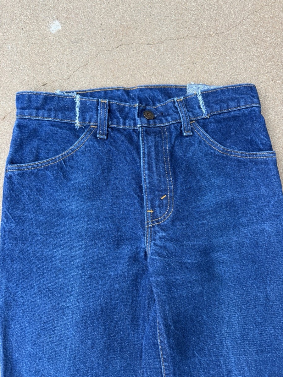 Vintage 80's Levi's 684 Orange Tab Bellbottom Flare Dark Denim
