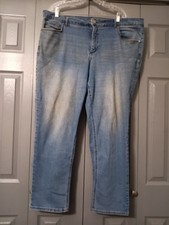 Terra  Sky Size 20W Light Wash Faded Fashion Jeans
