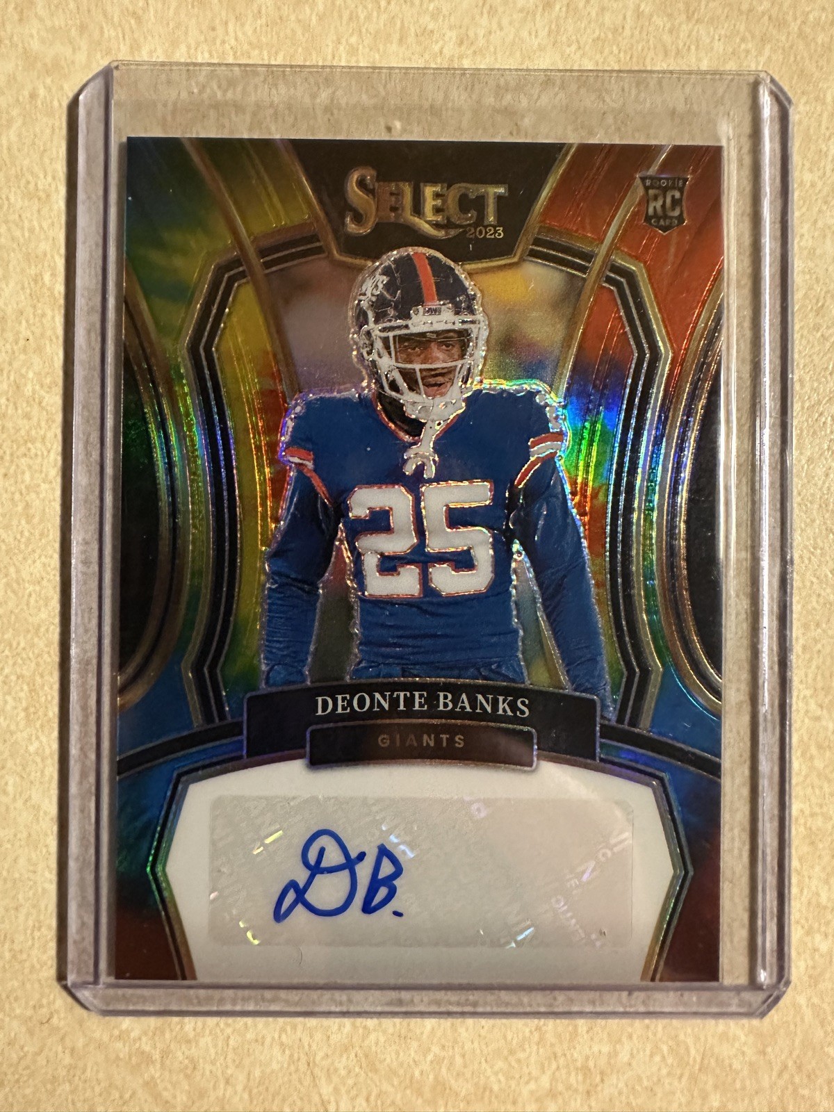 Deonte Banks Panini Select Rookie Signatures #RSIDBA Tie-Dye
