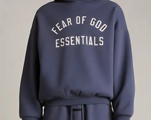 Fear Of God Essentials 'Authentic' Heavy Fleece Marine Hoodie S Fits Like a M
