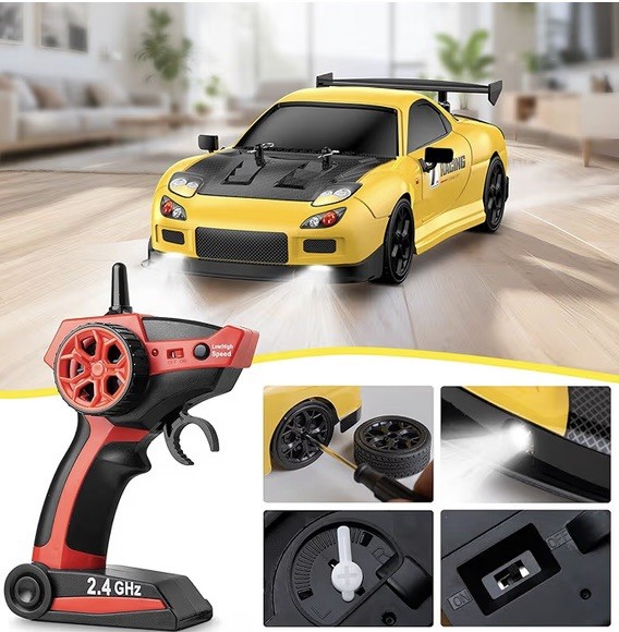 RC Drift Car, 1:14 4WD High Speed RC Racing Car, 2.4GHz 2 Ba