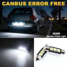 For VW Lupo 1998-2005 Xenon White LED Number Plate Light Bulbs Canbus Error Free