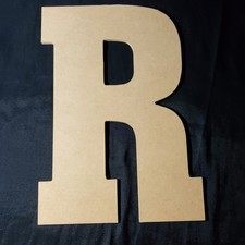 Wooden Letter R Unfinished MDF 13.5 Inch Large Jumbo Wooden Letter Craft DIY Wal