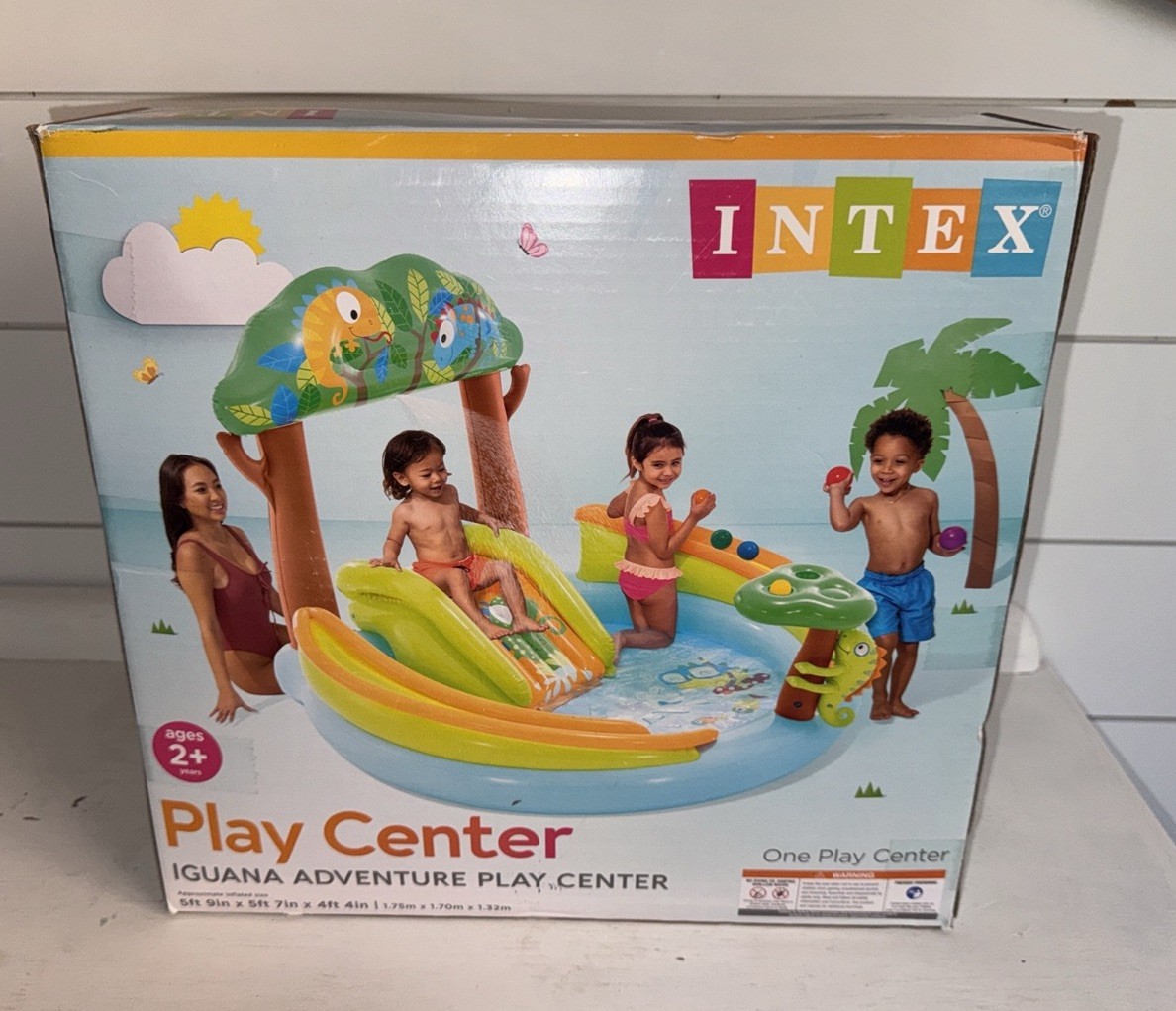 Intex Iguana Adventure Play Pool Play Center Water Slide  Ages 2+
