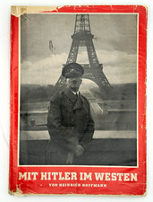 1940 Mit Hitler im Westen Heinrich Hoffmann WWII German Photo Book Original