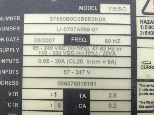 SCHNEIDER ELECTRIC S7550B0C0B6E0K0A HMI - Imagen 3 de 3