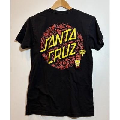 Santa Cruz x Killer Acid Mens Small Black Graphic T-Shirt Skate Psychedelic Tee