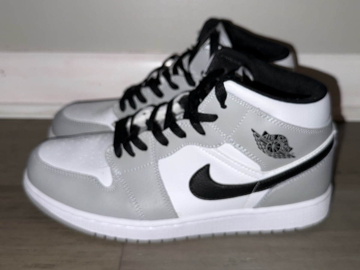 Nike Air Jordan Mid Light Smoke Grey Black White 554724-092