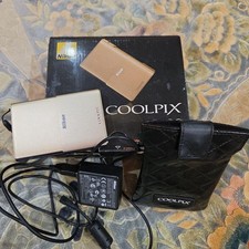 Nikon COOLPIX S100 Gold Compact Digital Camera Tested Working Seller Japan
