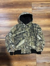 Vintage Kids Realtree Camo Canvas Jacket Size Medium Youth Hunting