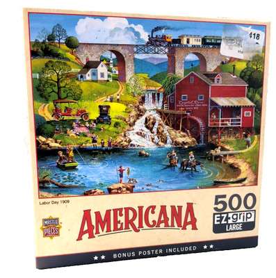 Master Pieces Americana Labor Day 1909 Puzzle 500  Extra-Large EZ Grip Complete