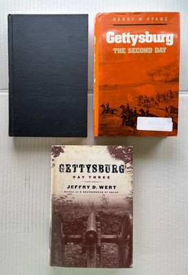 Gettysburg-The First Day, The Second Day, Day Three- By Pfanz and Wert, 3 Books