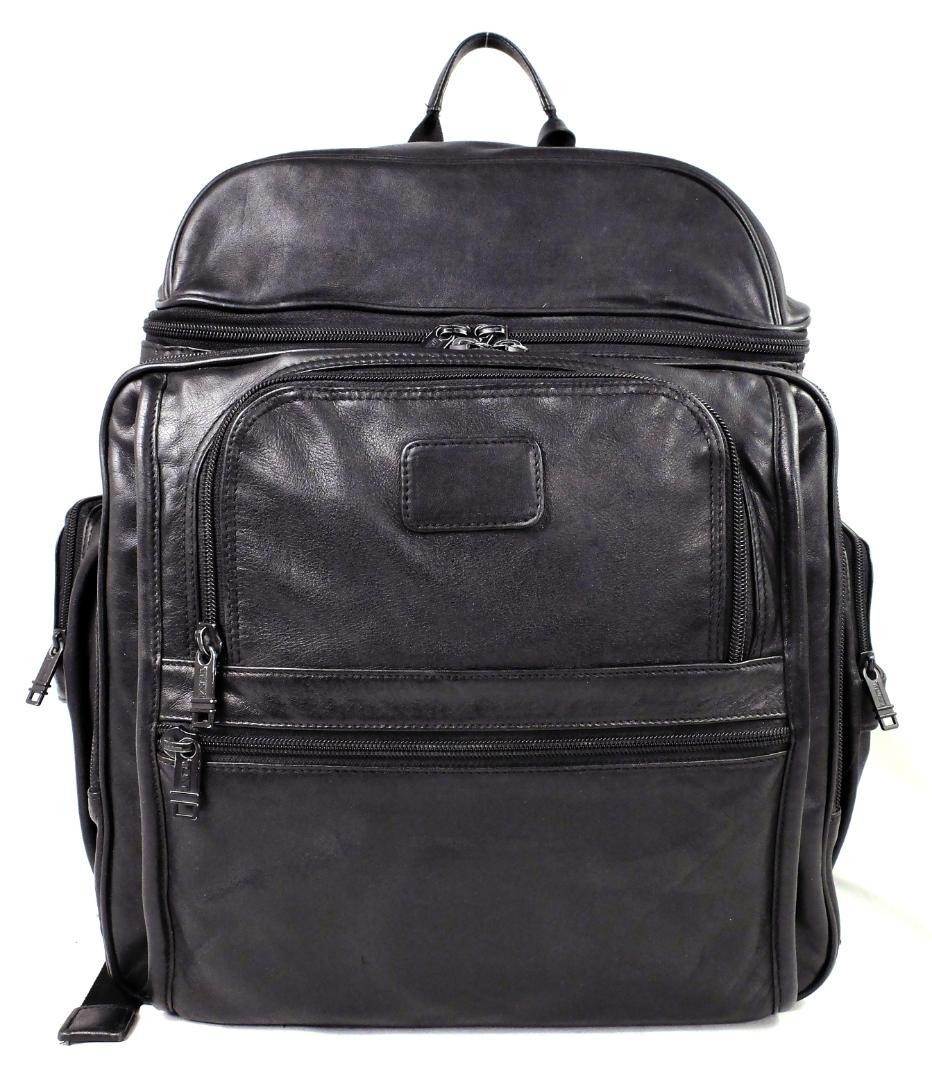 TUMI Vintage Nappa Leather Deluxe Backpack 9640D3 BK 474857