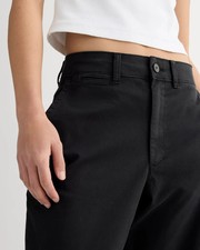 NWT - Everlane Women's The Organic Cotton Wide Leg Chino Pant Black Size 14