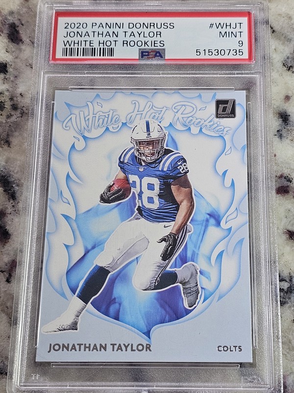 2020 RC Donruss Jonathan Taylor White Hot Rookies PSA 9 #WHJT Indy Colts 