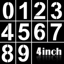 4 Inch Number Stencils Set 0-9 Address Number Stencil Templates Reusable 4Inch