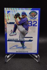 Charlee Soto Auto /75 2025 Panini Prospect Edition Blue Wave Prizm Twins