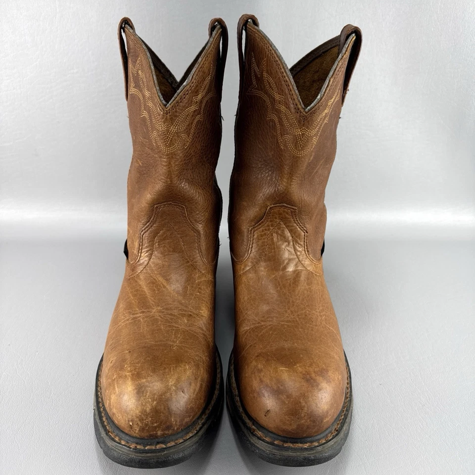 Botas Ariat Workhog Pull On Puntera Compuesta Para Hombres Talla 11.5 EE Cuero Marrón Western Foto 3 de 4