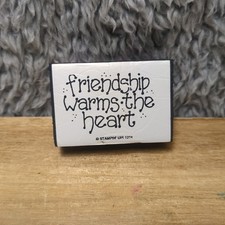 1994 Stampin' Up Foam Stamp Friendship Warms The Heart