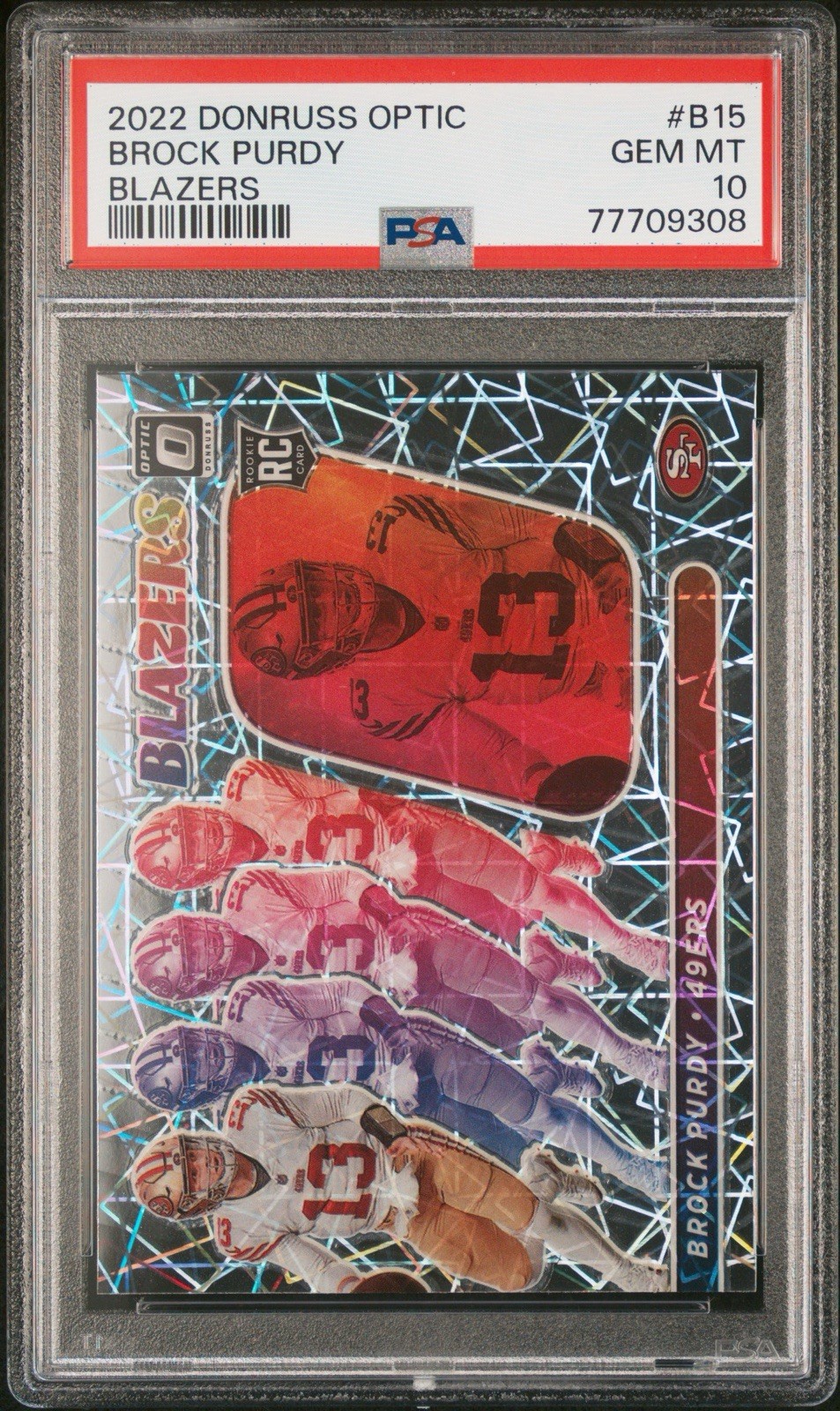 2022 DONRUSS OPTIC BROCK PURDY BLAZERS PSA 10 Gem Mint Rookie RC Case Hit SSP