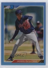 2020 Bowman Heritage Blue Refractor 34/99 Jasseel De La Cruz #92CP-DLC vc5